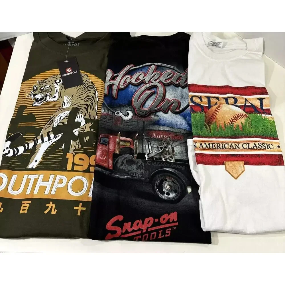 Lot of 5 Random Men's Graphic Tees T-Shirts LIQUIDATION Size M - Picture 1 of 12